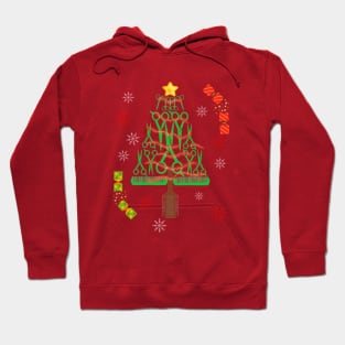 Hairstylist Scissor Christmas Tree Hoodie